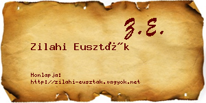 Zilahi Euszták névjegykártya